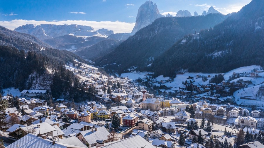 wintersport sankt ulrich in Zuid-Tirol